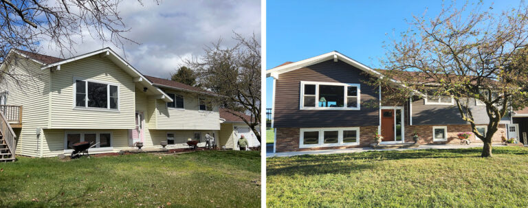 Before and After Morgert home done by PD Home Exteriors team 2024