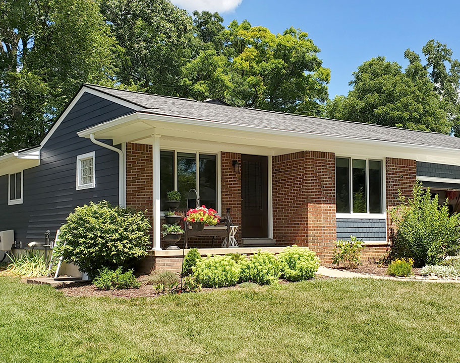 Home siding and brick work project completed by PD Home Services in Ann Arbor, Michigan